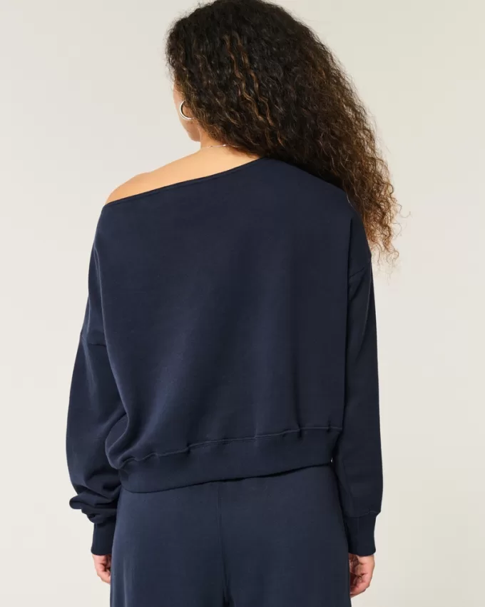 Easy Off-the-Shoulder Sweatshirt,Easy Off-the-Shoulder Sweatshirt