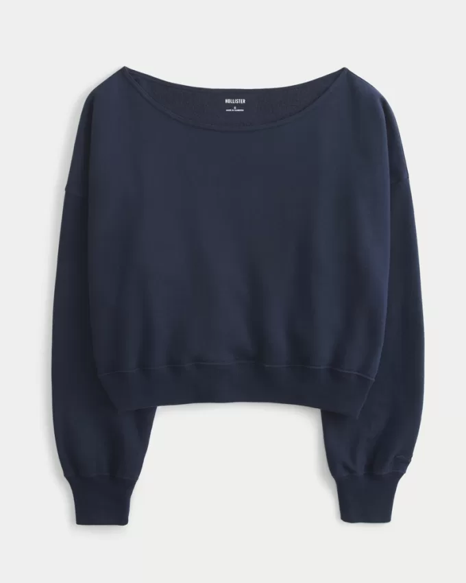 Easy Off-the-Shoulder Sweatshirt,Easy Off-the-Shoulder Sweatshirt