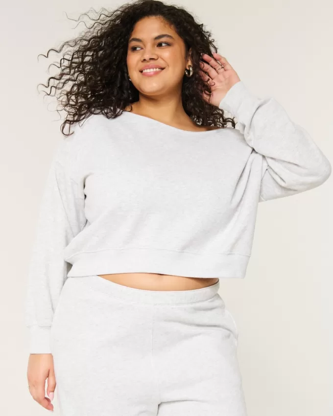 Easy Off-the-Shoulder Sweatshirt,Easy Off-the-Shoulder Sweatshirt