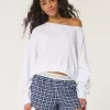 Easy Off-the-Shoulder Terry Sweatshirt,Easy Off-the-Shoulder Terry Sweatshirt