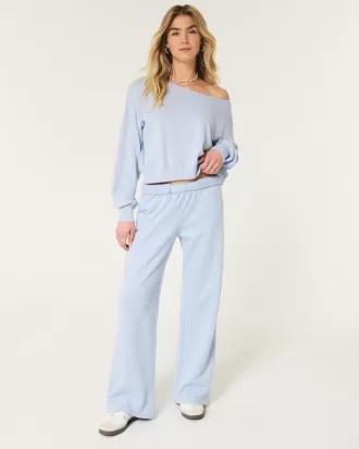 Easy Off-the-Shoulder Terry Sweatshirt,Easy Off-the-Shoulder Terry Sweatshirt