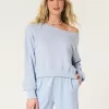 Easy Off-the-Shoulder Terry Sweatshirt,Easy Off-the-Shoulder Terry Sweatshirt