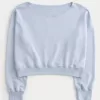Easy Off-the-Shoulder Terry Sweatshirt,Easy Off-the-Shoulder Terry Sweatshirt