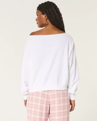 Easy Off-the-Shoulder Terry Sweatshirt,Easy Off-the-Shoulder Terry Sweatshirt