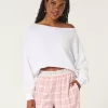 Easy Off-the-Shoulder Terry Sweatshirt,Easy Off-the-Shoulder Terry Sweatshirt