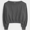 Easy Off-the-Shoulder Terry Sweatshirt,Easy Off-the-Shoulder Terry Sweatshirt
