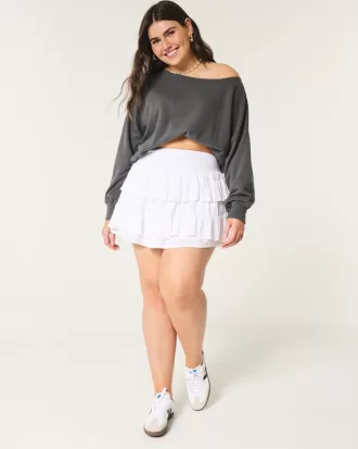 Easy Off-the-Shoulder Terry Sweatshirt,Easy Off-the-Shoulder Terry Sweatshirt