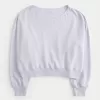 Easy Off-the-Shoulder Terry Sweatshirt,Easy Off-the-Shoulder Terry Sweatshirt