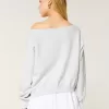 Easy Off-the-Shoulder UCLA Graphic Sweatshirt,Easy Off-the-Shoulder UCLA Graphic Sweatshirt