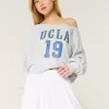 Easy Off-the-Shoulder UCLA Graphic Sweatshirt,Easy Off-the-Shoulder UCLA Graphic Sweatshirt