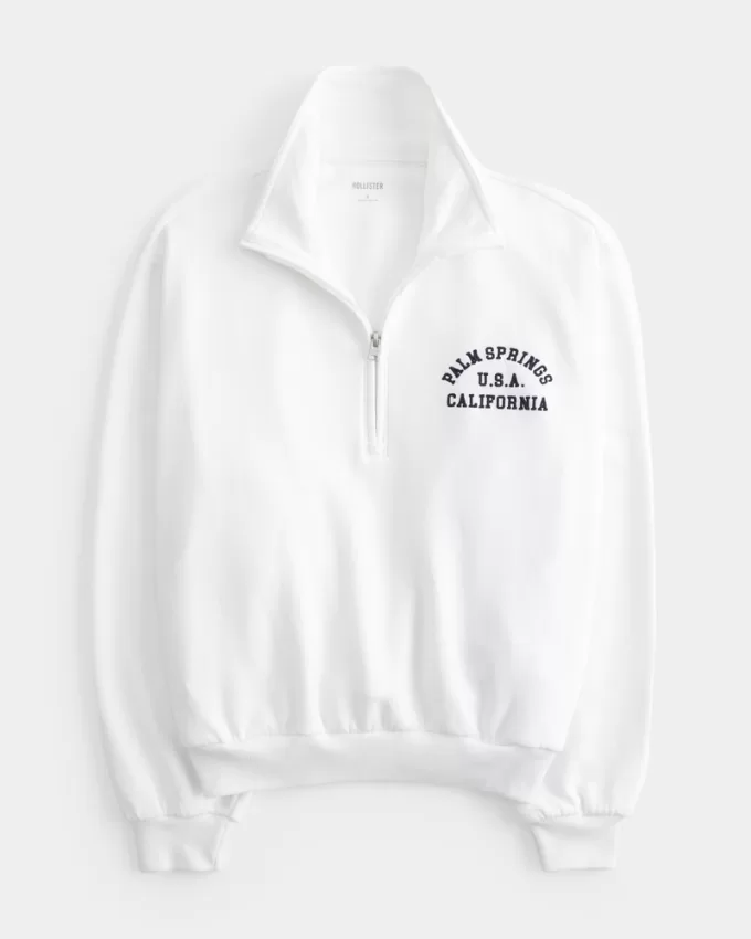Easy Palm Springs California Half-Zip Sweatshirt,Easy Palm Springs California Half-Zip Sweatshirt