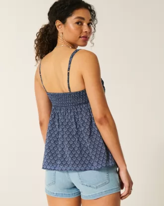 Easy Ruched Chiffon Babydoll Top,Easy Ruched Chiffon Babydoll Top