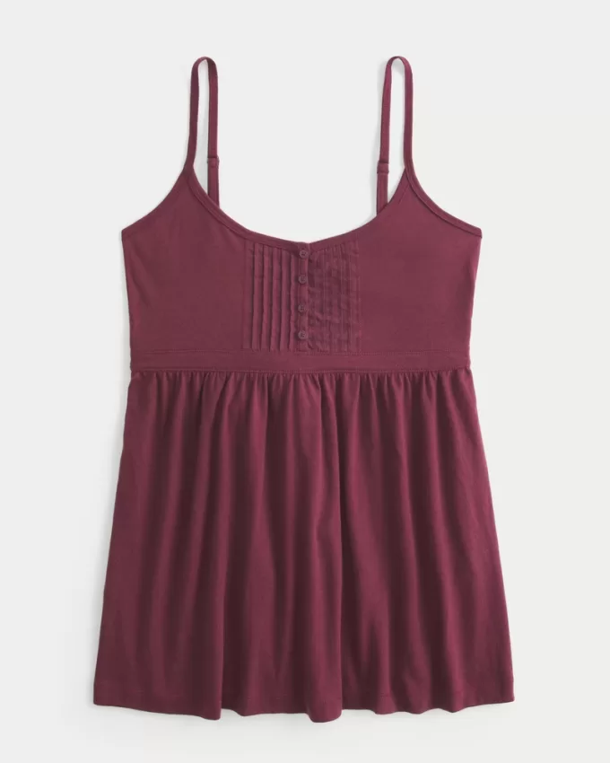 Easy Scoop Henley Babydoll Top,Easy Scoop Henley Babydoll Top