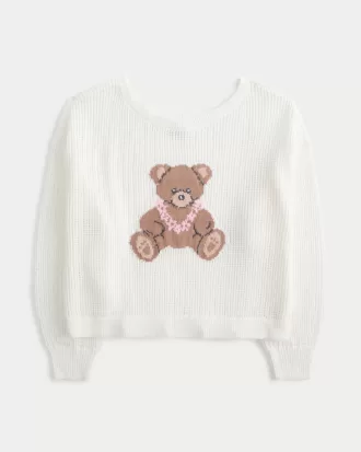 Easy Stitchy Graphic Slouchy Crew Sweater,Easy Stitchy Graphic Slouchy Crew Sweater