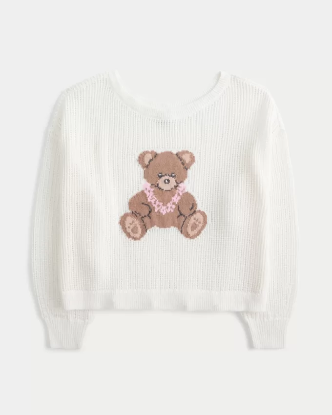 Easy Stitchy Graphic Slouchy Crew Sweater,Easy Stitchy Graphic Slouchy Crew Sweater