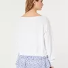 Easy Terry Off-the-Shoulder Sweatshirt,Easy Terry Off-the-Shoulder Sweatshirt