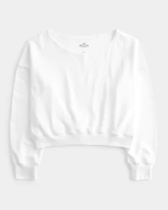 Easy Terry Off-the-Shoulder Sweatshirt,Easy Terry Off-the-Shoulder Sweatshirt