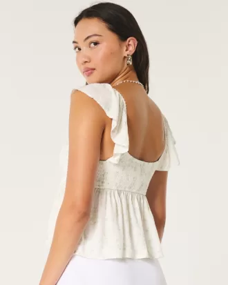 Easy Tie-Front Babydoll Top,Easy Tie-Front Babydoll Top