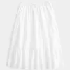 Embroidered Hem Midi Skirt,Embroidered Hem Midi Skirt