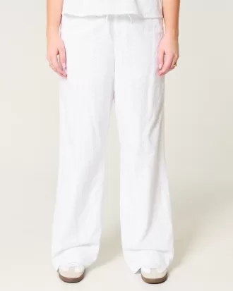 Eyelet Pull-On Baggy Pants,Eyelet Pull-On Baggy Pants