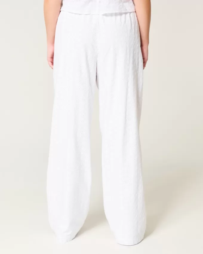 Eyelet Pull-On Baggy Pants,Eyelet Pull-On Baggy Pants