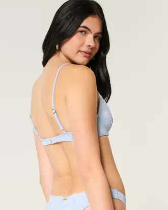 Eyelet Underwire Bikini Top,Eyelet Underwire Bikini Top