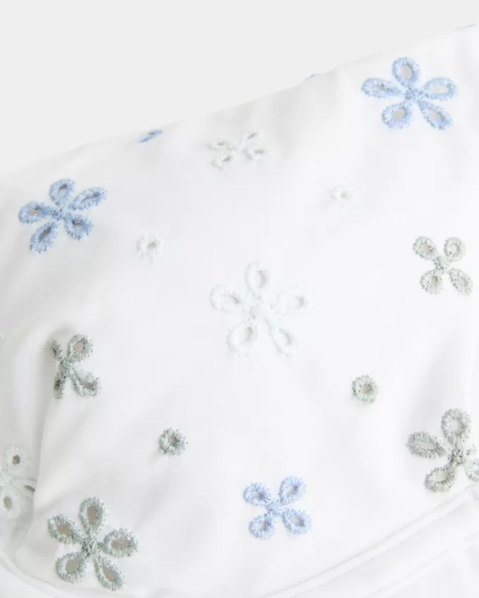 Eyelet Underwire Bikini Top,Eyelet Underwire Bikini Top