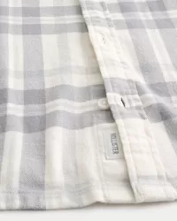 Flannel Button-Through Shirt,Flannel Button-Through Shirt