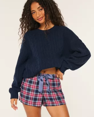 Flannel Tie Shorts,Flannel Tie Shorts