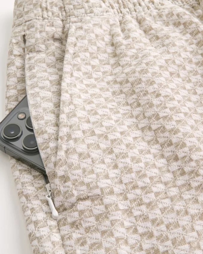 Flex-Waist Textural Woven Shorts 8″,Flex-Waist Textural Woven Shorts 8″