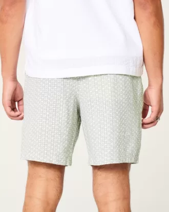 Flex-Waist Textural Woven Shorts 8″,Flex-Waist Textural Woven Shorts 8″