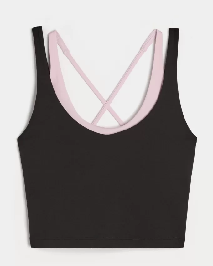 Gilly Hicks Active Boost Layered Plunge Tank,Gilly Hicks Active Boost Layered Plunge Tank