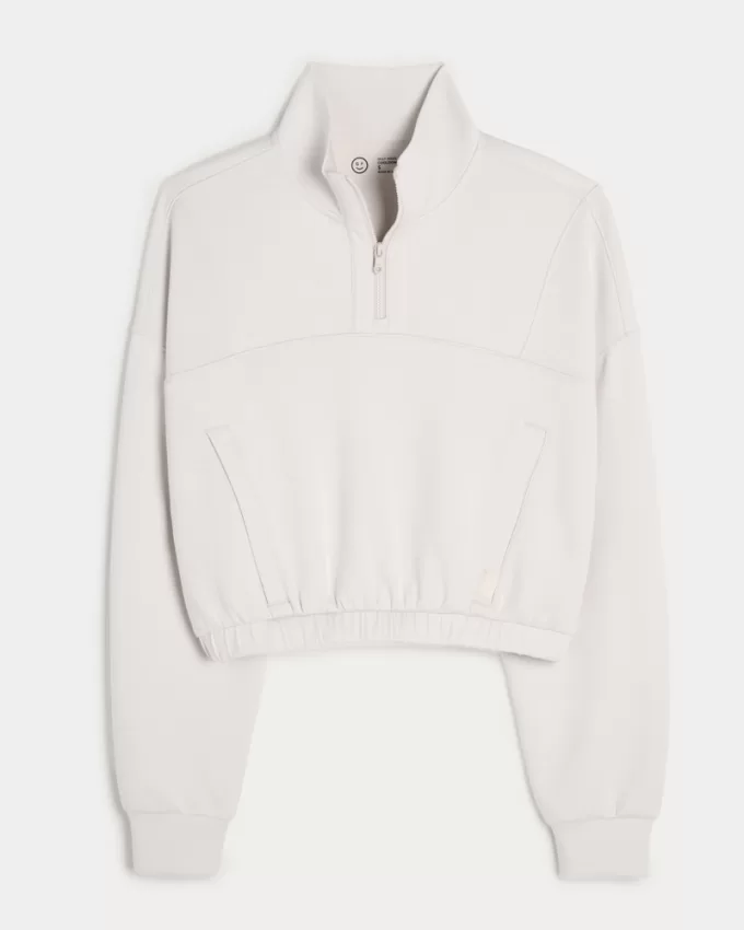 Gilly Hicks Active Cooldown Quarter-Zip Top,Gilly Hicks Active Cooldown Quarter-Zip Top