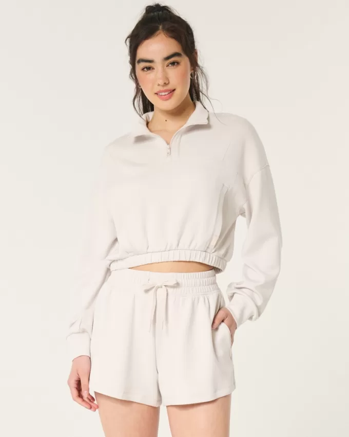 Gilly Hicks Active Cooldown Quarter-Zip Top,Gilly Hicks Active Cooldown Quarter-Zip Top