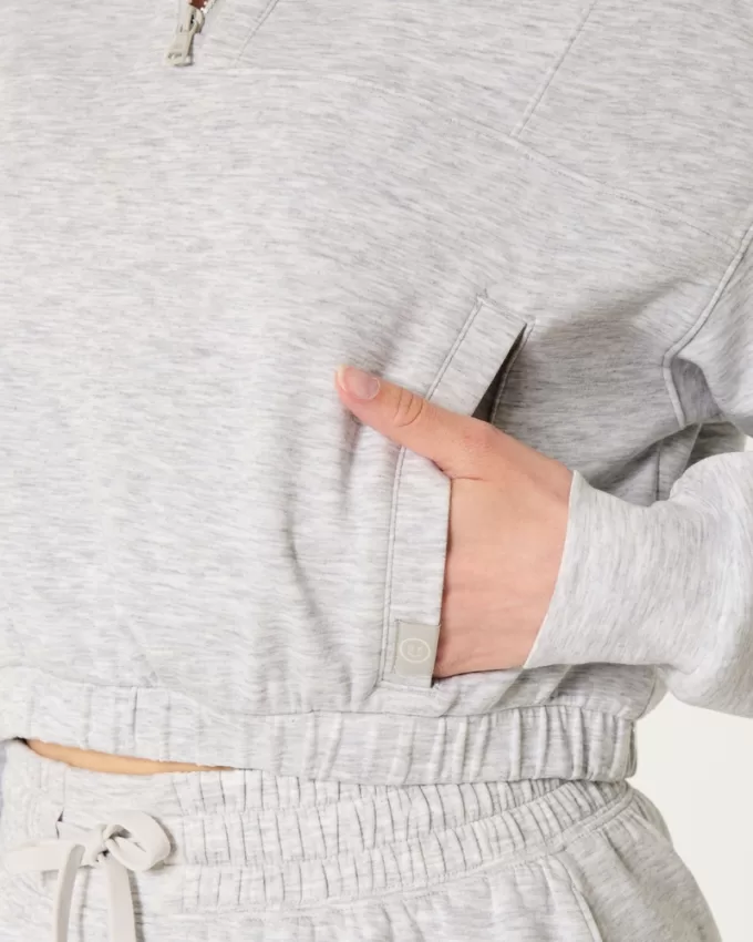 Gilly Hicks Active Cooldown Quarter-Zip Top,Gilly Hicks Active Cooldown Quarter-Zip Top