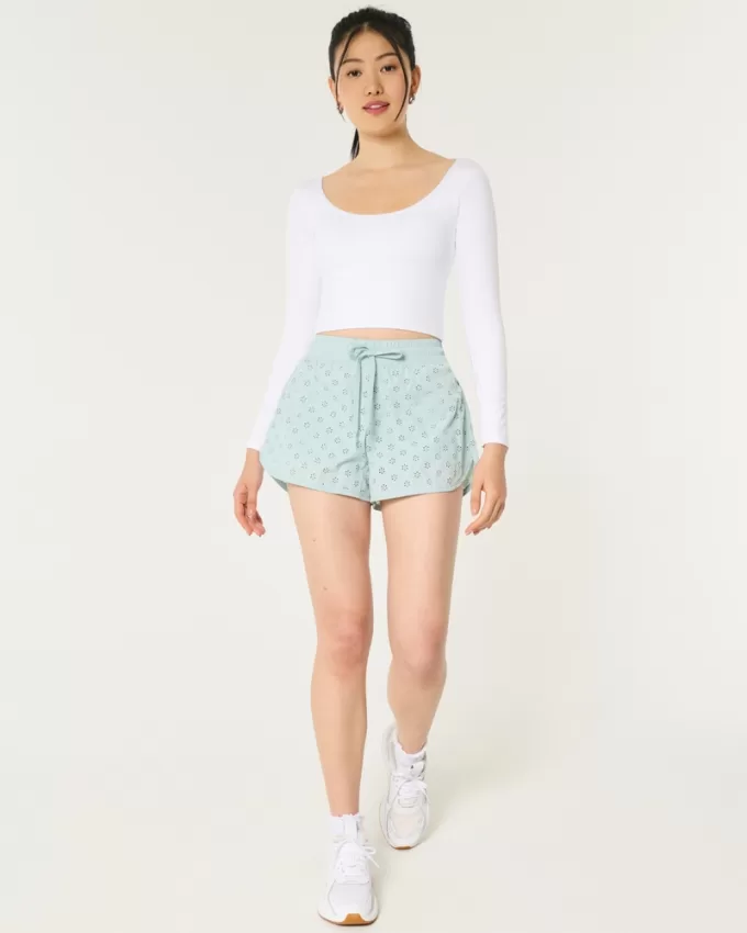 Gilly Hicks Active Eyelet Shorts,Gilly Hicks Active Eyelet Shorts