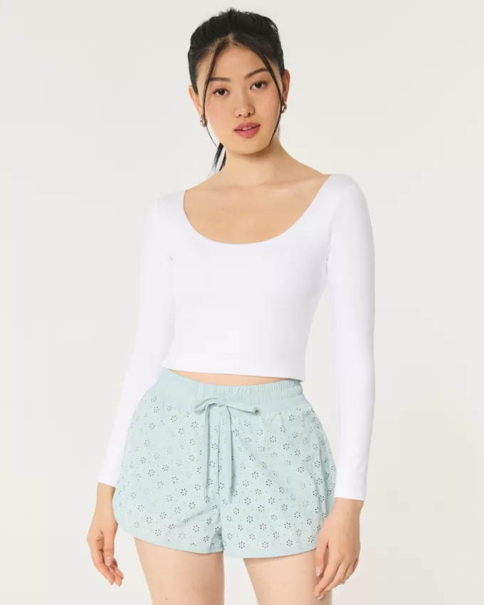 Gilly Hicks Active Eyelet Shorts,Gilly Hicks Active Eyelet Shorts