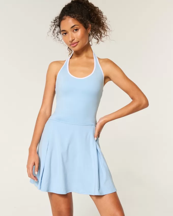 Gilly Hicks Active Pleated Halter Dress,Gilly Hicks Active Pleated Halter Dress
