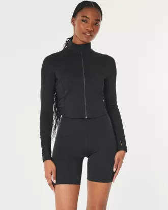 Long-Sleeve Chicago Graphic Notch-Neck Baby Tee,Long-Sleeve Chicago Graphic Notch-Neck Baby Tee