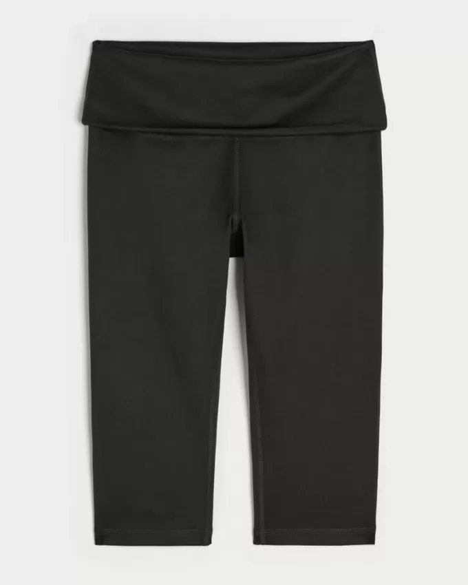 Gilly Hicks Active Recharge Foldover Waist Capri Pants,Gilly Hicks Active Recharge Foldover Waist Capri Pants