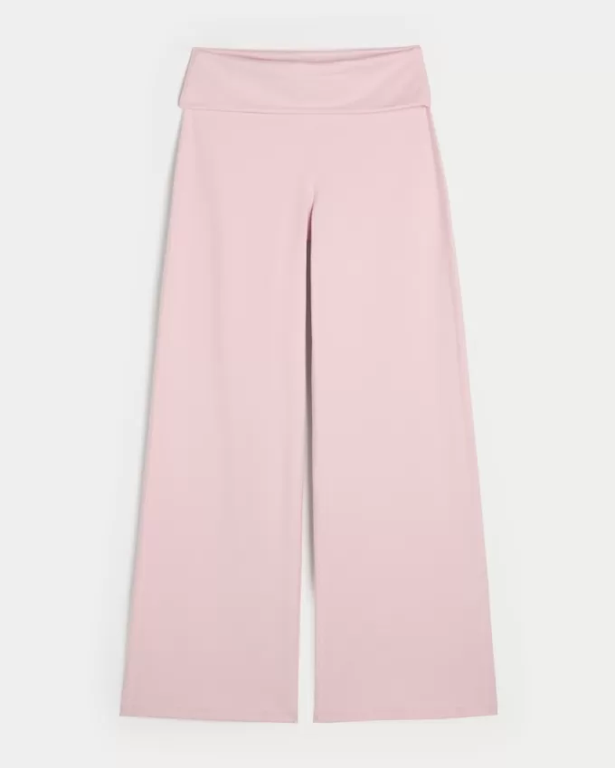 Gilly Hicks Active Recharge Foldover Waist Wide-Leg Pants,Gilly Hicks Active Recharge Foldover Waist Wide-Leg Pants