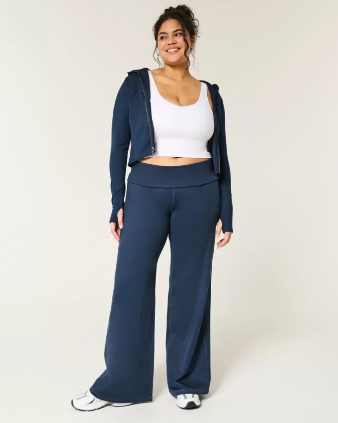 Gilly Hicks Active Recharge Foldover Waist Wide-Leg Pants,Gilly Hicks Active Recharge Foldover Waist Wide-Leg Pants