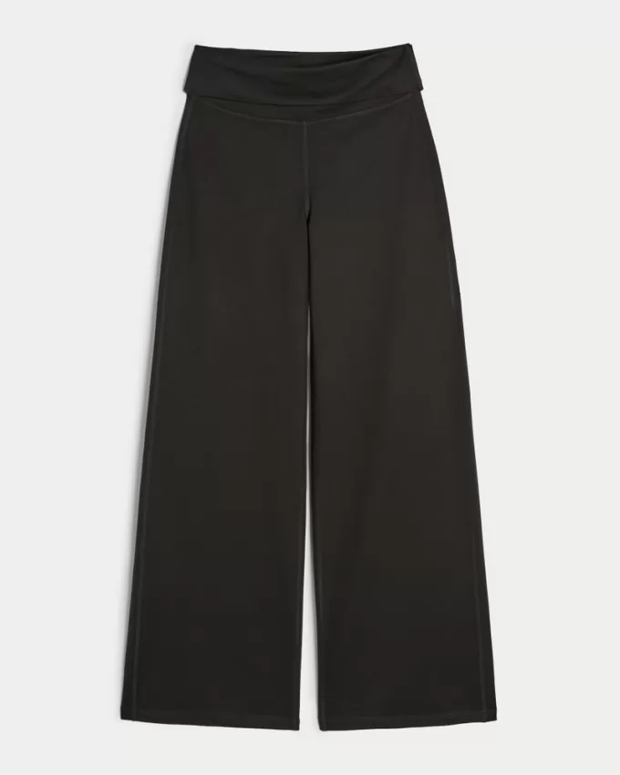 Gilly Hicks Active Recharge Foldover Waist Wide-Leg Pants,Gilly Hicks Active Recharge Foldover Waist Wide-Leg Pants