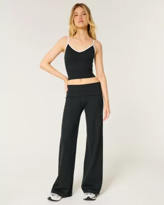 Gilly Hicks Active Recharge Foldover Waist Wide-Leg Pants,Gilly Hicks Active Recharge Foldover Waist Wide-Leg Pants