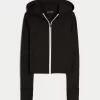 Gilly Hicks Active Recharge Hooded Crop Zip-Up Top,Gilly Hicks Active Recharge Hooded Crop Zip-Up Top