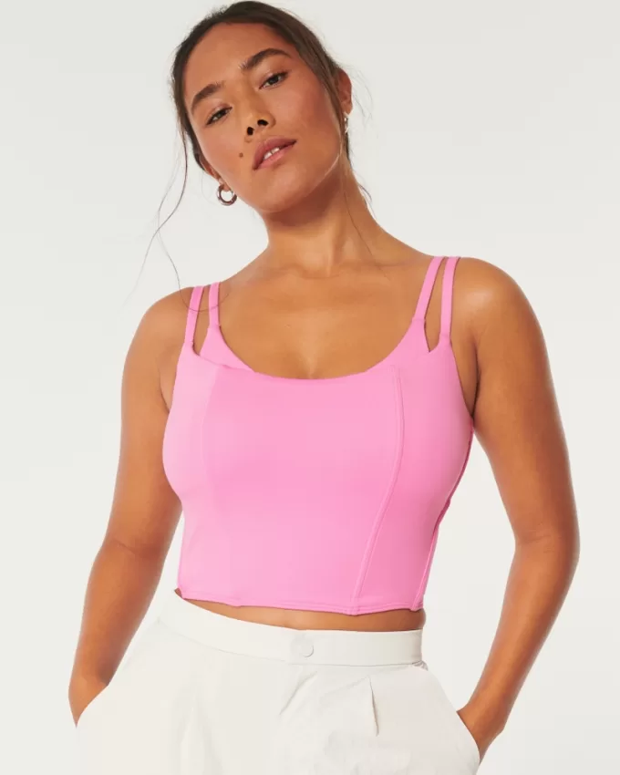 Gilly Hicks Active Recharge Layered Corset Top,Gilly Hicks Active Recharge Layered Corset Top