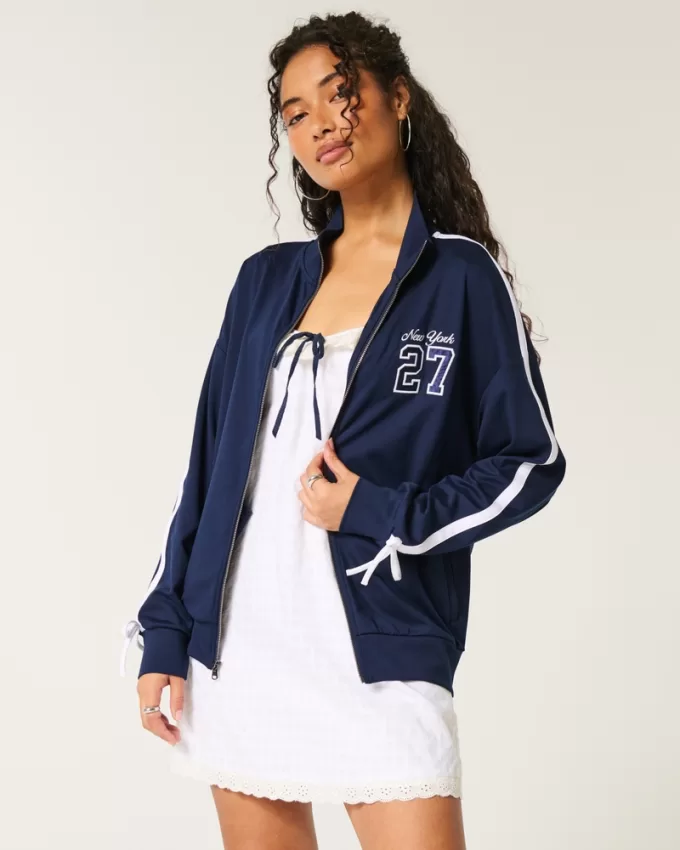 Gilly Hicks Active Recharge New York Graphic Track Jacket,Gilly Hicks Active Recharge New York Graphic Track Jacket