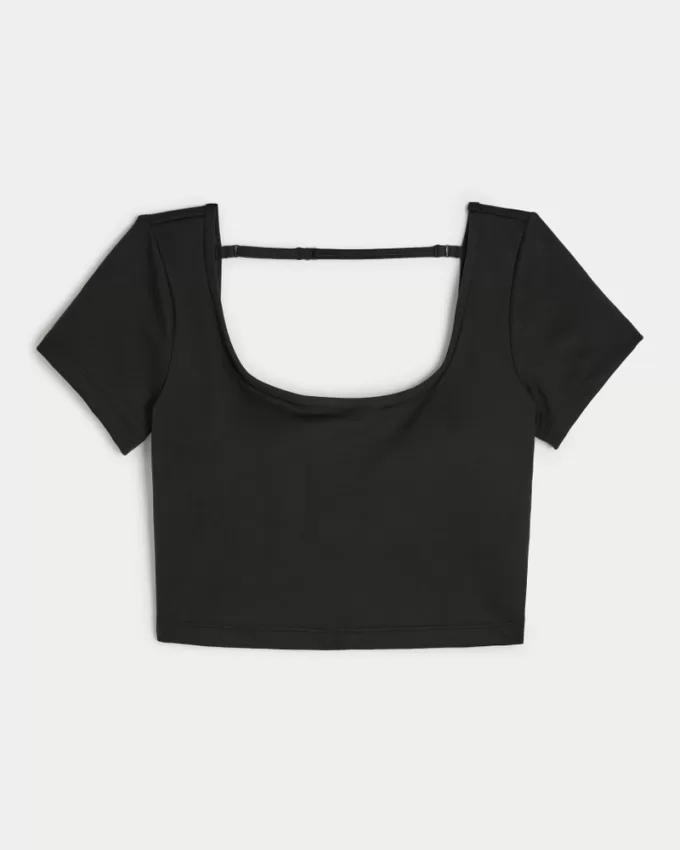 Gilly Hicks Active Recharge Open-Back Tee,Gilly Hicks Active Recharge Open-Back Tee