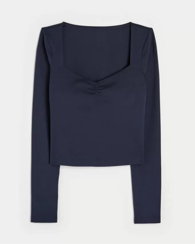 Gilly Hicks Active Recharge Ruched Sweetheart Top,Gilly Hicks Active Recharge Ruched Sweetheart Top