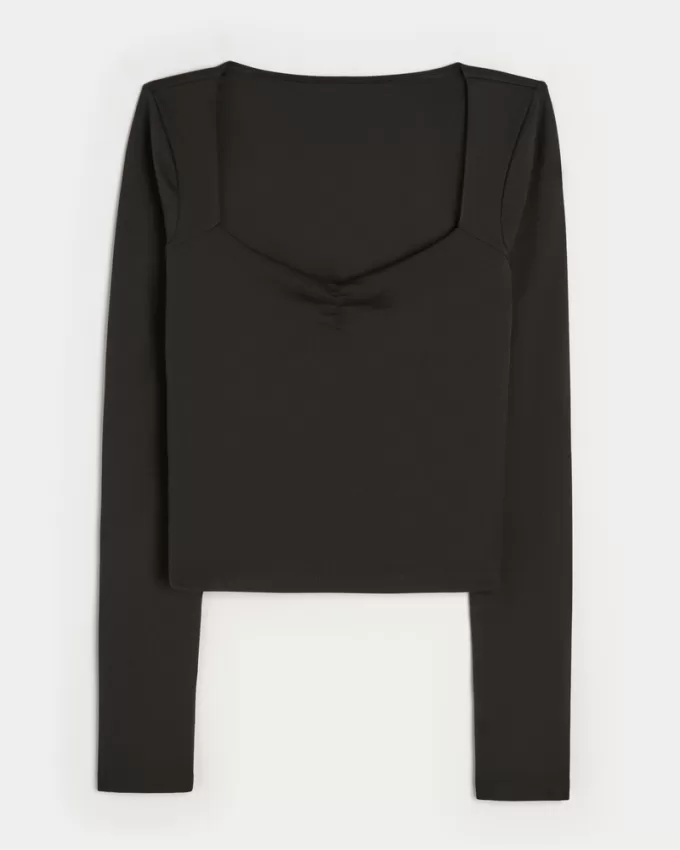 Gilly Hicks Active Recharge Ruched Sweetheart Top,Gilly Hicks Active Recharge Ruched Sweetheart Top